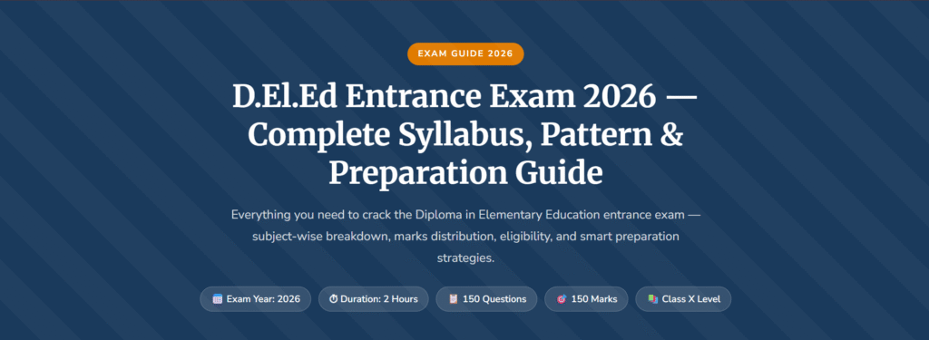 Kala Shiksha Sangam, D.El.Ed Entrance Exam